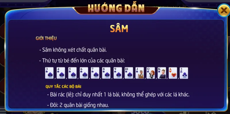 Chơi bài Sâm Lốc W88 với luật đơn giản, chi tiết