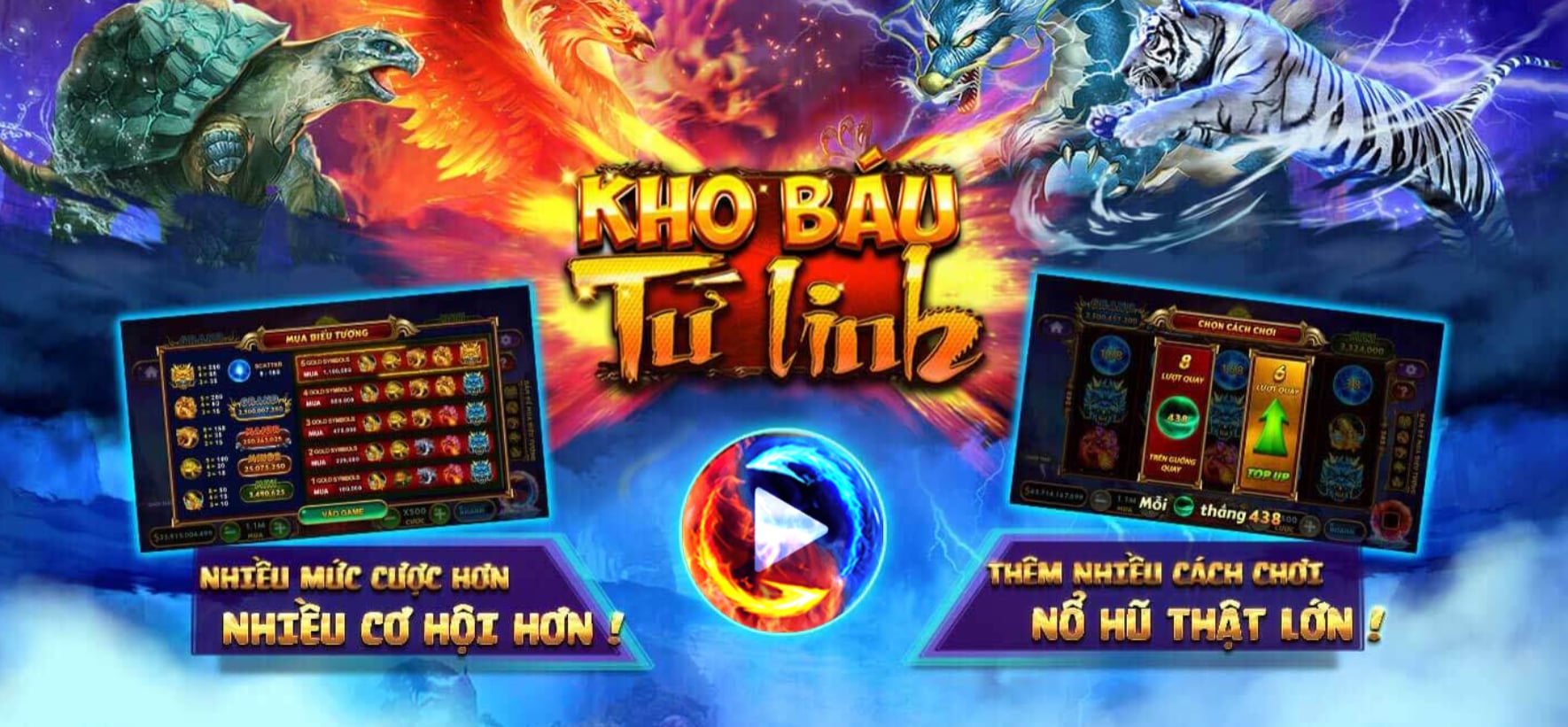 Nổ hũ Kho Báu Tứ Linh W88 – Cùng Long Lân Quy Phụng chinh phục jackpot